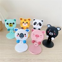 Support de téléphone portable en plastique multi-design en forme d'animal, support de bureau pliable pour la maison et le bureau