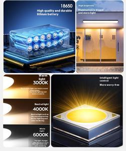 Chất lượng cao Đèn năng lượng mặt trời đèn đường ngoài trời Led dài dải năng lượng mặt trời đèn tường vườn chiếu sáng cảnh quan nhôm cho trang trí nội thất - Product Image 6