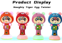 Machine de torsion d'oeufs de tigre vilains pas cher support de prix d'arcade d'intérieur à pièces pour enfants Machine à griffes 1 an 6 ans et plus