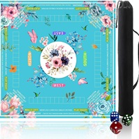 Alas Mahjong Lipat Otomatis Ramah Lingkungan untuk Pesta Rumah Modern Mewah, Anti Air, Anti Selip, Alas Permainan Poker Portabel dan Tahan Lama