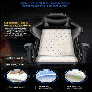 Chaise de Gaming inclinable en cuir rvb, <span class=keywords><strong>fauteuil</strong></span> de course avec masseur et haut-parleur <span class=keywords><strong>bluetooth</strong></span>, vente en gros, haute qualité - Product Image 5