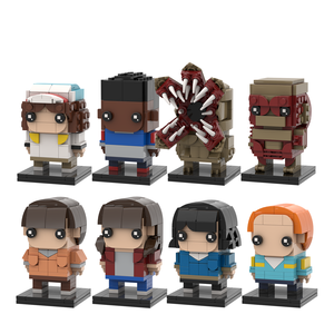 Figuras de Acción de <span class=keywords><strong>Stranger</strong></span> <span class=keywords><strong>Things</strong></span>, Sets de Bloques de Construcción, Figuras de Cabeza Cuadrada, Juguetes de Ladrillos, Regalo para Niños - Product Image 6