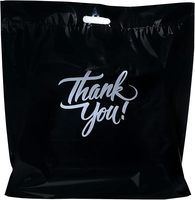 Sac en plastique LDPE robuste et réutilisable Purple Crafts avec poignée découpée pour emballage promotionnel, personnalisable par impression sérigraphique
