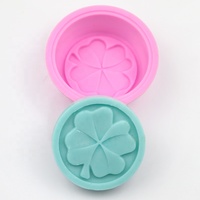 555 Fabrikneue Einzelkuchenform, 6,5 cm, Lebensmittelgeeignete Puddingform mit quadratischer Form, rund mit Blattform, Kuchendekoration