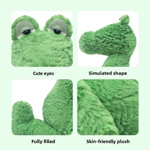 Unisex Super morbido verde cartone animato alligatore di <span class=keywords><strong>peluche</strong></span> di nuovo Design <span class=keywords><strong>coccodrillo</strong></span> <span class=keywords><strong>peluche</strong></span> giocattolo per lo Stress rilievo <span class=keywords><strong>peluche</strong></span> ricamato - Product Image 4