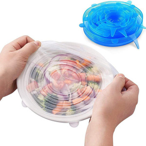 Silicone Stretch Lids for Storing Fresh Food <b>Flexible</b> to Fit Most Size Round&Square Food Containers - Product Image 2