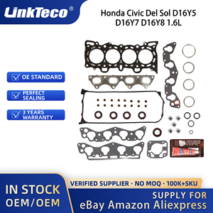 ชุดปะเก็นฝาสูบ Linkteco แบบ MLS สำหรับรถยนต์ฮอนด้า ซีวิค เดลโซล เครื่องยนต์ D16Y5 D16Y7 <span class=keywords><strong>D16Y8</strong></span> 1.6 ลิตร L4 เบนซิน SOHC ปี 1996-2000 รุ่น HS9915PT1 06110PDFE00 52166200 - Product Image 2