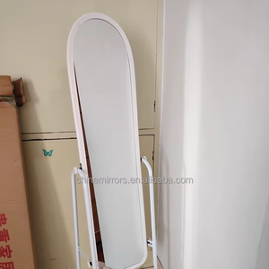 Thời trang kim loại đóng khung dài lớn vàng hình bầu dục đồ nội thất phòng ngủ xoay tầng thường vụ gương - Product Image 3