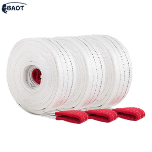 バオットヘビーデューティー工場直販12T 10M OEMリフティングポリエステルフラットウェビングスリングISO 9001認証ステンレス鋼金具 - Product Image 5