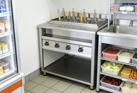 Mesin Pemasak Mie Listrik Komersial Multifungsi Stainless Steel, Mesin Perebus Pasta Bain Marie, Harga