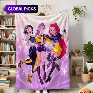 Nueva Manta Exclusiva Transfronteriza de Kpop Demon Hunters Exorcist Girl, la Más Vendida, con Impresión Digital por Transferencia de Calor y Diseño de Dibujos Animados - Product Image 1