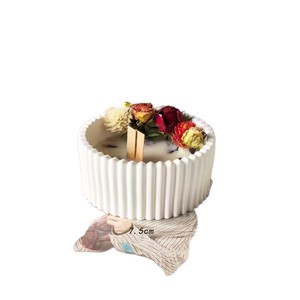 Dried Flower Scented Candle In Ribbed Gypsum <b>Cup</b> Home Table Decor For Wedding Party Gift - Product Image 6