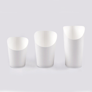 Tùy chỉnh PE PP tre Trắng Kraft đáy tròn giấy chiên thực phẩm chip ly - Product Image 4