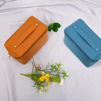 Élégante Trousse de Maquillage Personnalisable et Imperméable, Pochette de Toilette Portable en Cuir PU pour Cosmétiques