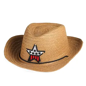 Summer Sun Straw 6 Colours Beach Girls Boys Kids Child Western Cowboy Hat