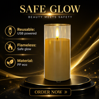 Bougies Pilier LED Scintillantes Sans Flamme Ambre en Gros, Fonctionnant sur Piles, Lumière Chaude pour Décoration Maison, Mariage, Fête