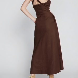 Vestido Midi Elegante e Informal para Mujer 2025, de Algodón y Lino, Cuello en V, Sin Mangas, Transpirable, Lavable, con Patrón Tejido - Product Image 2