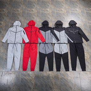 2026 Low Moq Custom New Tracksuit Fleece Hooded Jacket Sweater air Layer Cotton Zipper Jacket Autumn Jacket Tech <strong>Suit</strong> - Product Image 4