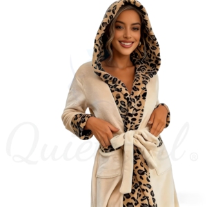 Manufacturer's Made Custom Logo Women's Fluffy Super Soft Fleece Plush <strong>Bathrobe</strong> for Hotels &amp; Spas - Product Image 6