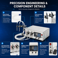Machine de remplissage automatique de liquides à double pompe magnétique, double buse, équipement de remplissage quantitatif de haute précision pour les boissons
