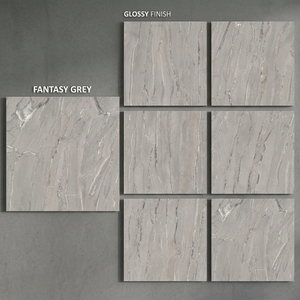 Graphito Dust 800x800mm High Gloss Glazed Porcelain Tiles Dark Grey Designer <b>Flooring</b> Surface - Product Image 5