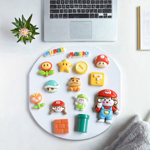 Accessoires de sculpture animale en résine peinte écologique, thème <span class=keywords><strong>Mario</strong></span> dessin animé classique, pour crème capillaire, colle, coques de téléphone, DIY et breloques de chaussures - Product Image 3