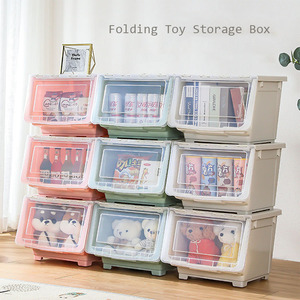 Vente en gros de bacs de rangement pliables robustes Proins, grands organiseurs de jouets pour enfants, conteneurs empilables avec couvercles - Product Image 6