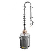 REALMAX 50L Alambic en Cuivre Rouge pour Distillation d'Alcool Domestique - Équipement de Distillation pour Gin, Vodka, Whisky, Brandy