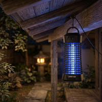 Lampe anti-moustiques, piège à moustiques 1000V, anti-moustiques UV, crochet de suspension, électrique, pour maison et jardin
