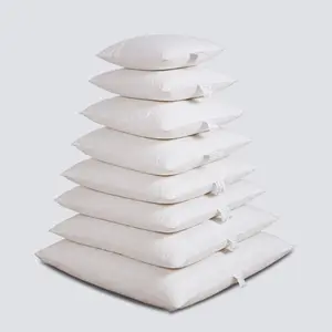 Подушка 24x24, мягкая декоративная подушка с пухом и перьями, белая хлопчатобумажная подушка для дивана, кровати и подушки