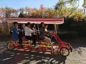 Vélo de tourisme tandem luxueux à <span class=keywords><strong>3</strong></span> rangées <span class=keywords><strong>pour</strong></span> 6 personnes à vendre - Product Image 4