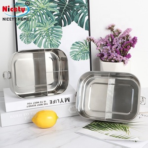 304 thép không gỉ chống rò rỉ Bento <span class=keywords><strong>Box</strong></span> với Divider cho ăn trưa & thực phẩm lưu trữ - Product Image 5