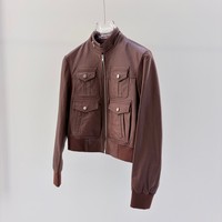 Veste en cuir pour femme de haute qualité en véritable peau de mouton, coupe ajustée, poignets côtelés, pour le streetwear