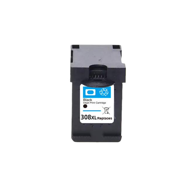 Hicor 308XL Black and Tri-Color Ink Cartridges Remanufactured for hp 6110e/6122e/6520e