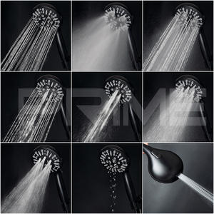 Cabezal de Ducha Manual SS9730BK Negro, Material ABS, 6 Modos de Rociado, Boquilla Autolimpiante, Rociador de Lluvia con Masaje para Baño - Product Image 2