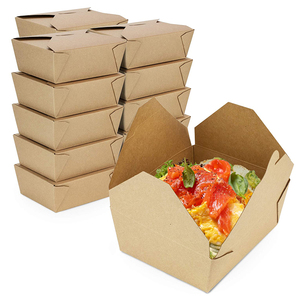 Wholesale Kraft paper packaging Lunch Meal Food Boxes with windows
