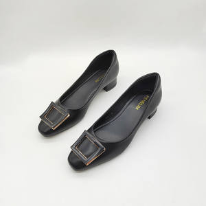 <span class=keywords><strong>Escarpins</strong></span> Élégants à Petit Talon Bloc avec Boucle Carrée en Cuir PU, Chaussures Décontractées pour Femmes, Idéales pour le Bureau ou les Tenues Habillées - Product Image 2