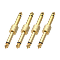 Adaptador de Pedal de Guitarra de Aleación de Zinc de 1/4 Pulgada (6.35mm), Conector Macho para Cable de Audio, Accesorios para Pedalera, Servicio OEM con Logotipo Personalizado