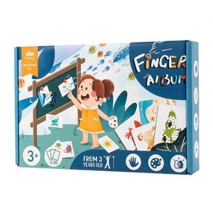 Bloc de Pintura para Dedos con 24 Colores para Aprendizaje Artístico Preescolar, Libro para Colorear con Huellas Dactilares para Niños y Niñas - Product Image 5