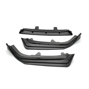 Welta 3D 3-Piece Front Splitter Bumper Anti-Scratch Diffuser ABS+PP Plastic Black Body <b>Kit</b> for Accord 10.5 Gen 2022 - Product Image 4