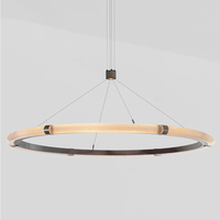 Lustres modernes de luxe en verre rond et métal, lampes à LED circulaires, luminaires suspendus pour la décoration de la maison
