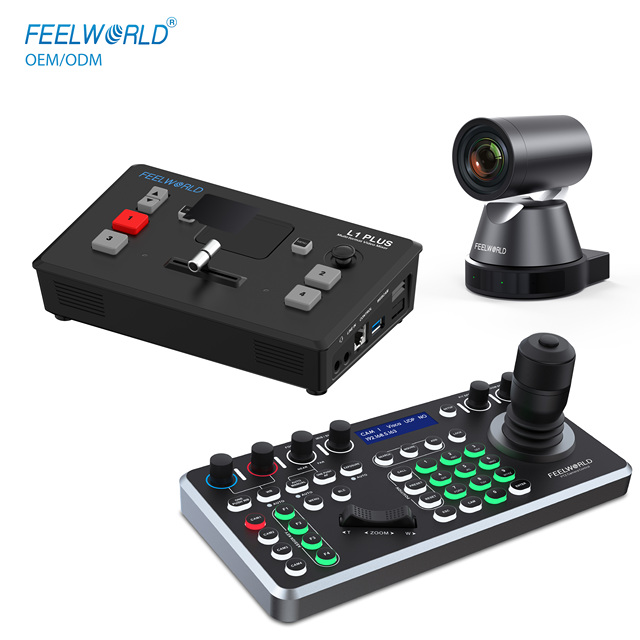 FEELWORLD L1 PLUS Switcher, 4K12 PTZ Camera, KBC20 Controller - OEM Factory Direct Custom Broadcast Kit