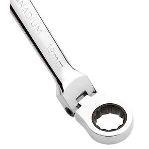 Clé combinée Fervi 19 mm avec tête à cliquet articulée - Product Image 1
