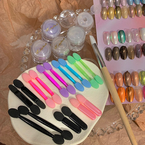 Wholesale 10pcs/set Disposable Dual Sided for Mirror Powder Brush <b>Sponge</b> Eyeshadow Brush Professional Manicure Tools - Product Image 1