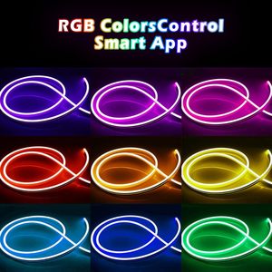 ESann DC24V 16.4ft Control remoto Flexible Cambio de color inteligente Modo de bricolaje Silicona <span class=keywords><strong>RGB</strong></span> <span class=keywords><strong>LED</strong></span> Cuerda de neón Luz - Product Image 2