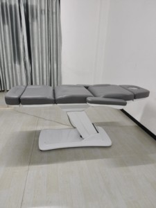 <span class=keywords><strong>Lit</strong></span> de spa facial électrique thermique moderne de luxe en PVC blanc, table d'esthéticienne en cuir synthétique et bois à acheter - Product Image 3