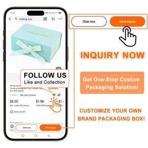 Crown Win Custom Design Eco-friendly Recycled Materials Foldable Magnetic Gift <b>Box</b> Sponge Lining Ribbon Handles for Jewelry - Product Image 4