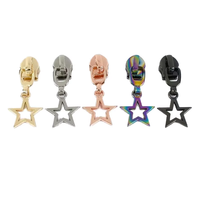 Glissières de fermeture éclair métalliques de luxe cinq étoiles à verrouillage automatique, sans nickel, en alliage de zinc, finitions Or, Argent, Gris anthracite, Laiton vieilli, Taille # 5 sacs de vêtements