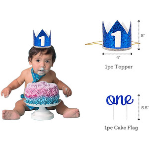 Decoraciones azules <span class=keywords><strong>para</strong></span> fiestas de cumpleaños, decoración <span class=keywords><strong>para</strong></span> primer cumpleaños <span class=keywords><strong>para</strong></span> hombres, mujeres y niños - Product Image 4