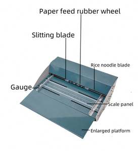Máquina de escritorio eléctrica para perforar, hendir y cortar papel con líneas punteadas, autoadhesiva y plegable - Product Image 3